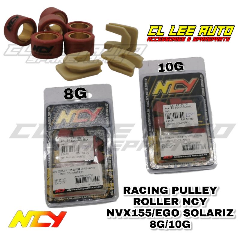 RACING MOVABLE ROLLER NVX155 Ego Lc Solariz Avantiz Pulley Roller NCY 8G 10G 1 ชุด 6 ชิ้น