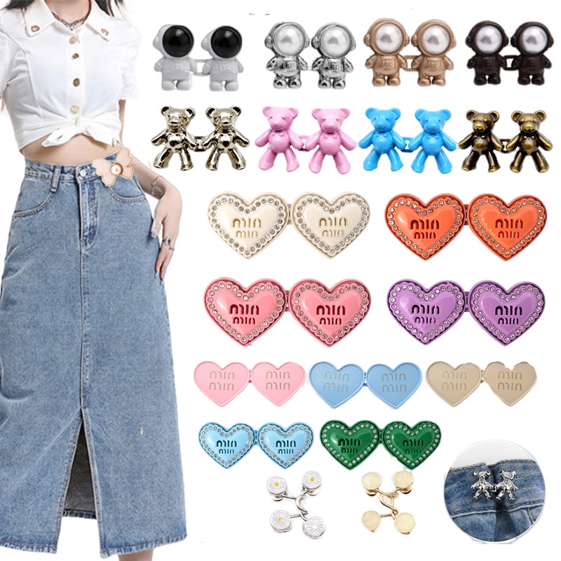 50 การ์ตูนหมี เอว หัวเข็มขัด ปรับเอว เสื้อผ้า เข็มกลัด ของที่ระลึก ของขวัญสําหรับเพื่อน