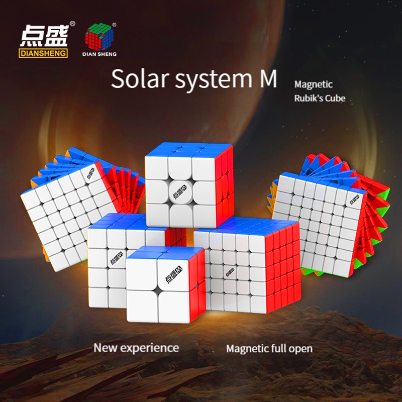 Diansheng ลูกบาศก์แม่เหล็กปริศนา 3x3 2x2 3x3 4x4 5x5 6x6 7x7 ม. สีบวก สําหรับแข่งขันของเล่นปริศนา