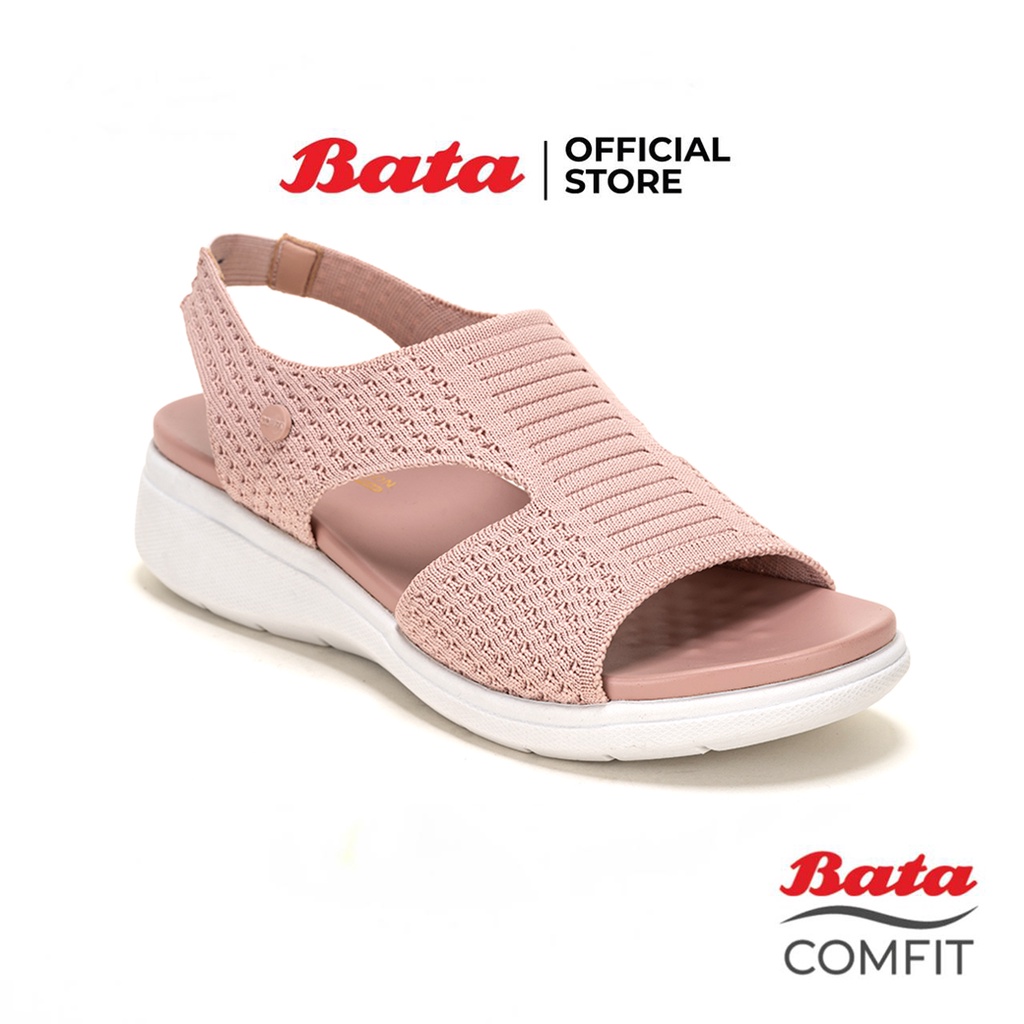 Bata บาจา Comfit รองเท้าเพื่อสุขภาพแบบรัดส้น พร้อมเทคโนโลยีคุชชั่น รองรับน้ำหนักเท้า สำหรับผู้หญิง รุ่น REBOUND สีชมพู 6015020