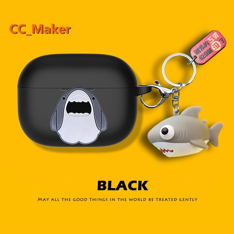 for Realme Buds T300 Case Cute Plush Briquette Keychain Pendant Realme Buds T300 Silicone Soft Case 