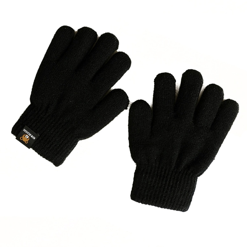 Warm Double-Layer Kids Gloves Warm Gloves Cozy Winter Accessories for Toddlers - รูปที่ 4