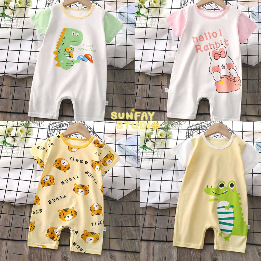 พร้อมส่ง ชุดรอมเปอร์ สําหรับเด็กทารกแรกเกิดผู้ชาย และเด็กผู้หญิง