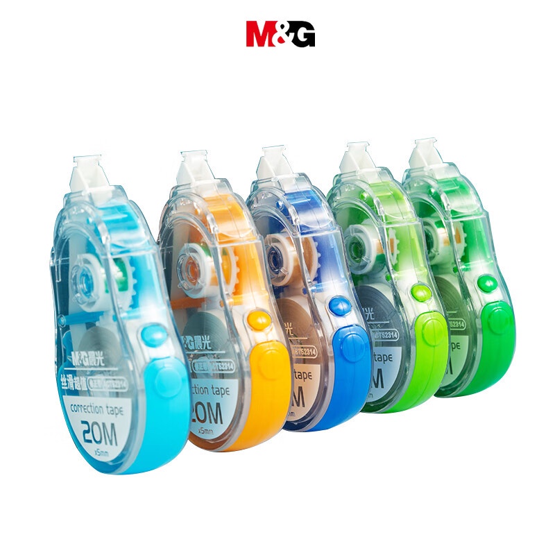 M&G เครื่องเขียน สติกเกอร์เทปลบคําผิด 100 ม. ไม่แตกหัก แข็งแรง 20 ม.*5 ชิ้น ยี่ห้อ M&G เครื่องเขียน จํานวน 5 ชิ้น