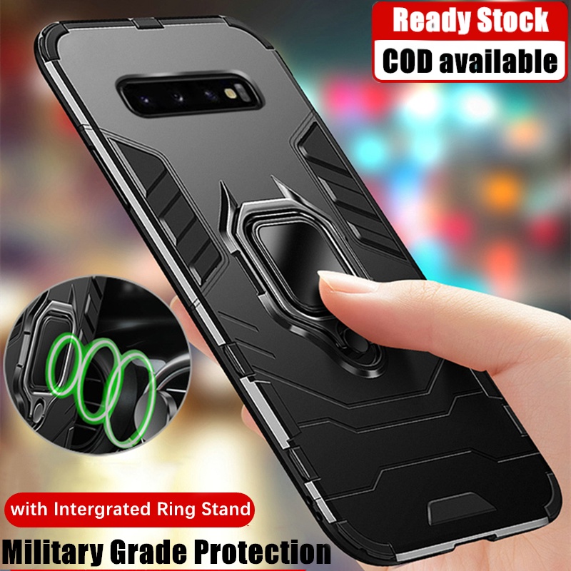 เคสโทรศัพท์มือถือ ป้องกันกระแทก แบบสองชั้น สําหรับ Samsung Galaxy S10 S10+ S10e S10 5G