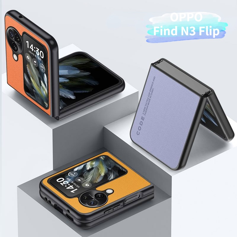 เคสโทรศัพท์มือถือหนัง ซิลิโคนนิ่ม ฝาพับ ป้องกันลายนิ้วมือ สําหรับ OPPO Find N3 Flip 5G 2023 N3Flip FindN3 FindN3Flip