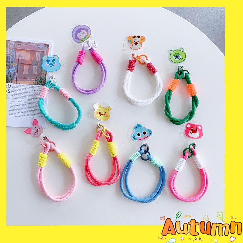 เชือกคล้องข้อมือ อเนกประสงค์ ลายการ์ตูนหมี ทอยสตอรี่น่ารัก ป้องกันการสูญหาย สําหรับตกแต่งโทรศัพท์มือถือ