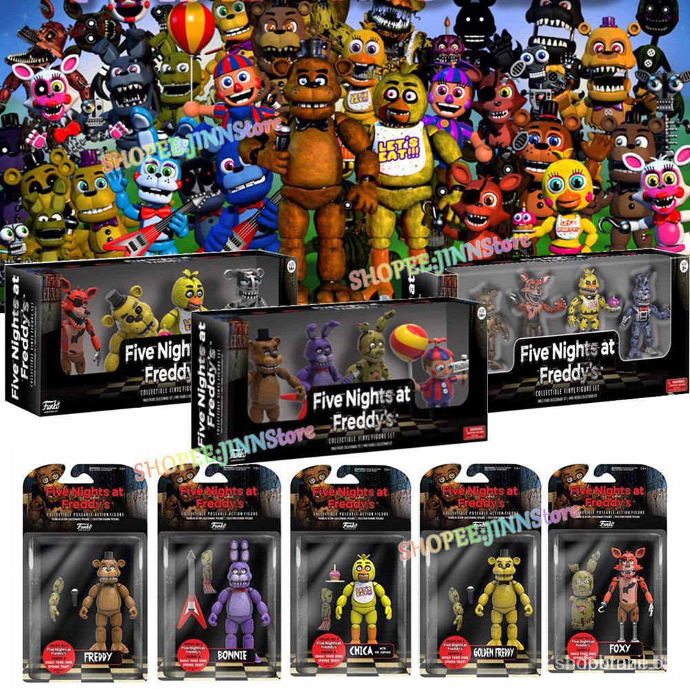 Funko ฟิกเกอร์ FNAF Five Nights in Freddy 2016 Bonnie Foxy Chica Freddy 3INN