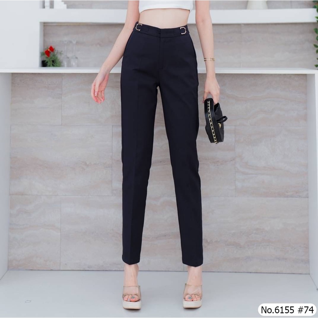 Miss Daisy กางเกงขายาว No.6155 ผ้า Cotton+Nylon+Spandex ผ้าดีสุด