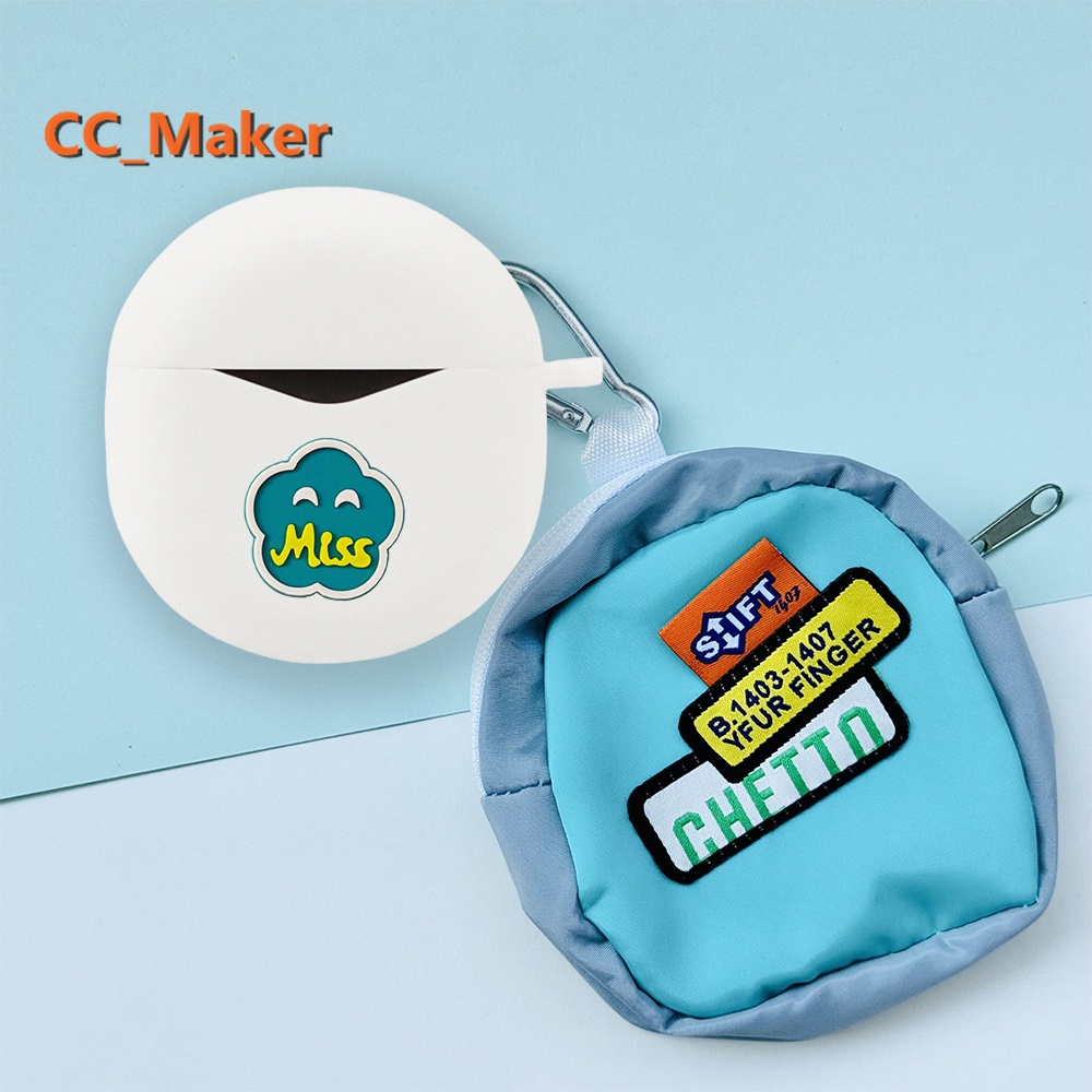 For SoundPeats Air4 Case Cartoon Toast Bread Keychain Pendant SoundPeats Air4 Lite Silicone Soft Case Cute Headphone Storage Bag SoundPeats Air4 Shockproof Case Protective Cover