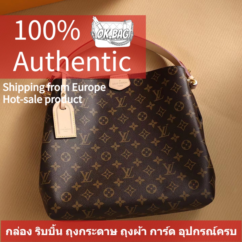 แบรนด์ใหม่และเป็นของแท้/หลุยส์วิตตอง Louis Vuitton GRACEFUL PM Tote Bag กระเป๋าหิ้วผู้หญิง