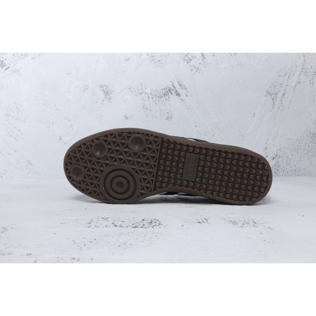 New Wales Bonner x Adidas Originals Samba FW2427 ขาวดำ ลื่นสไตล์วินเทจแฟชั่นต่ำด้านบนกีฬารองเท้าลำลอ