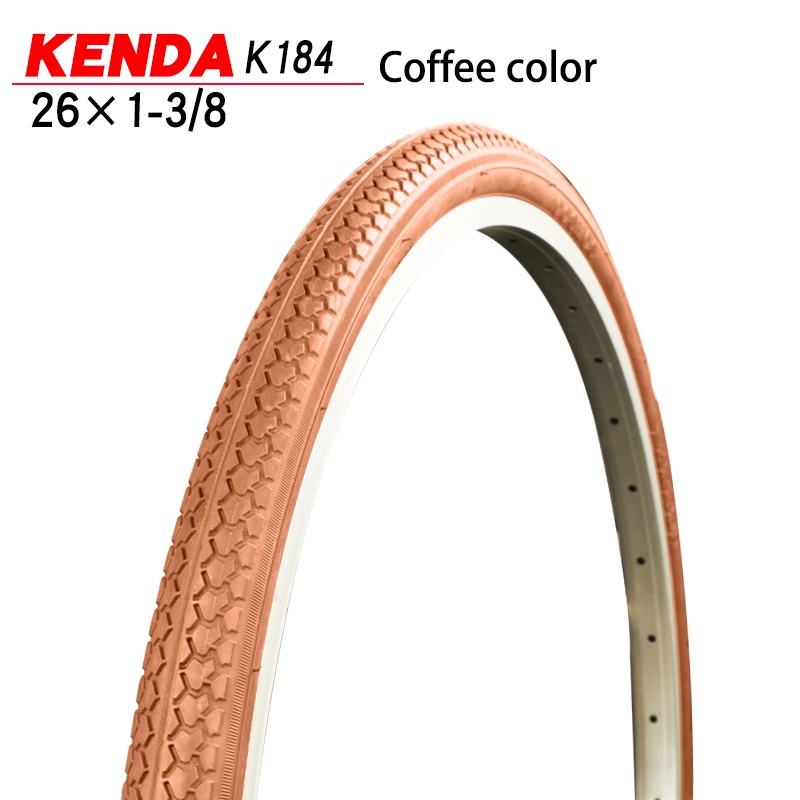 【Legit】kenda ยางจักรยาน 26*1-3/8 สไตล์วินเทจ สีน้ําตาล K184