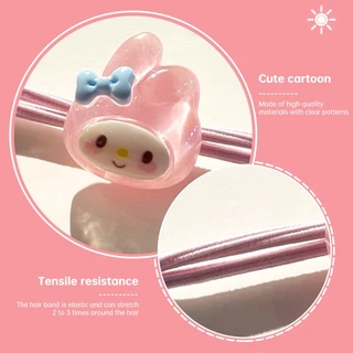 1 บาท💥ยางรัดผมSanrio ความยืดหยุ่นสูง น่ารักลายการ์ตูน สีแคนดี้เลือกสีได้ สไตล์ญี่ปุ่น และเกาหลี นักเรียนสำหรับผู้หญิง -T