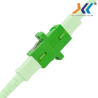 ตัวต่อกลาง หัวต่อสายไฟเบอร์ SC/APC สีเขียว Fiber Optic Connector Adapter แพ็ค 10 ชิ้น และ 50 ชิ้น