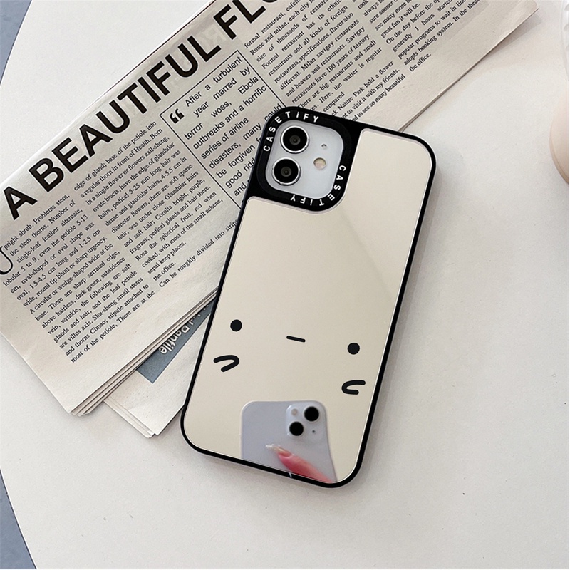 Casetify X เคสโทรศัพท์มือถือ PC แข็ง กันกระแทก ลายมันฝรั่งเศร้า สีดํา สีเงิน สําหรับ iPhone 15 14 13 12 11 Pro MAX IX XS MAX XR 6 6s 7 8 Plus