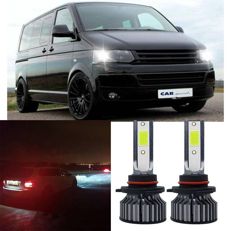 2 ชิ้น LED สีขาว 6000K P1 หลอดไฟ NW ชุดไฟหน้าสําหรับ VW Multivan mk5 2013-2023 (โคมไฟหัว)