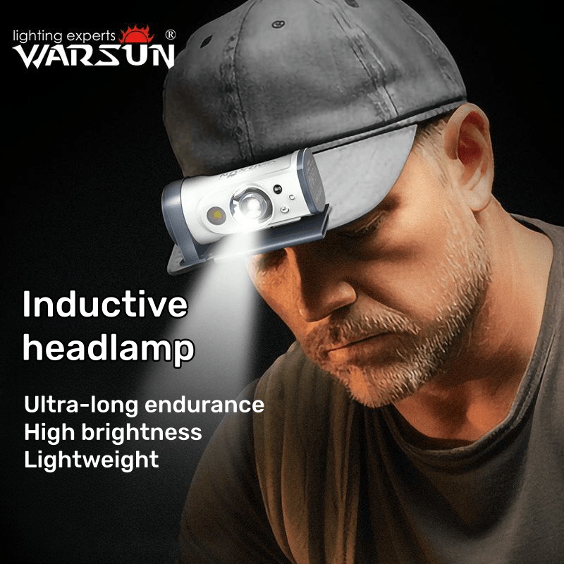 Warsun candyx แคลมป์ไฟหน้า LED สว่างมาก สําหรับตั้งแคมป์ วิ่ง เอาตัวรอด ตกปลากลางคืน