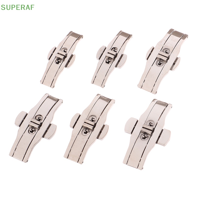 Superaf สายนาฬิกาข้อมือสเตนเลส หัวเข็มขัดสีเงิน สําหรับสายนาฬิกาข้อมือ 1 ชิ้น