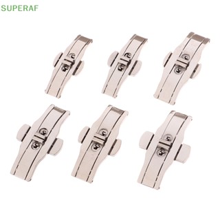 Superaf สายนาฬิกาข้อมือสเตนเลส หัวเข็มขัดสีเงิน สําหรับสายนา…