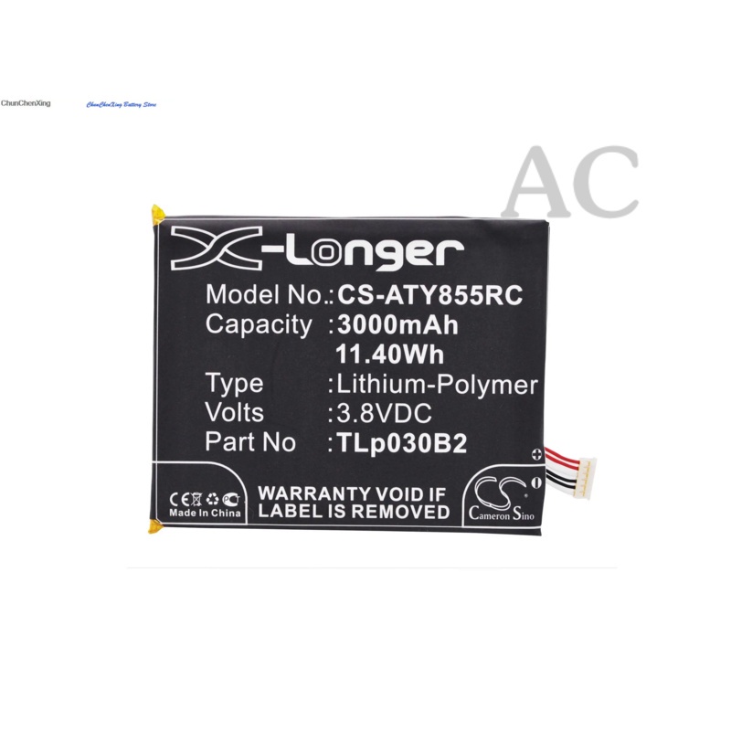 AC Cameron Sino 3000mAh Battery TLp030B2 for Alcatel One Touch Link Y855, For EE Osprey