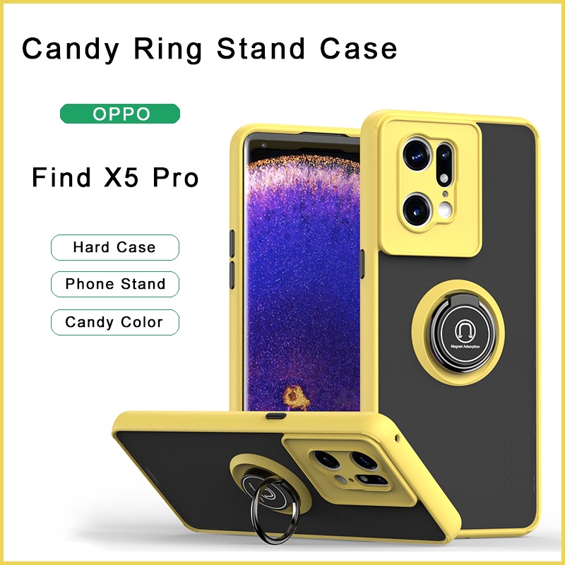 เคส OPPO FIND X5 X6 Case FIND X5 PRO FIND X6 PRO เคสอะคริลิคแข็ง แหวนขาตั้ง เคสกันกระแทก รองรับ ที่วางโทรศัพท์ในรถยนต์ ที่วางโทรศัพท์ ขาตั้งกล้อง แบบเต็มนิ้ว