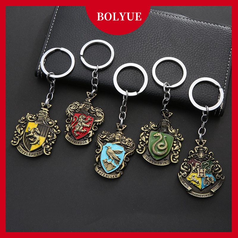 Harry Potter hogwarts College slytherin College โลโก้พวงกุญแจ