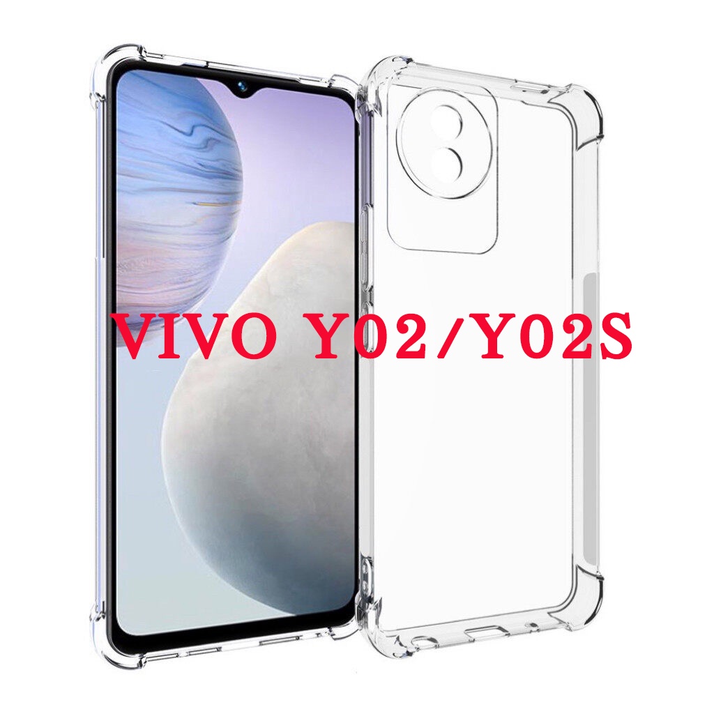 เคสใส Y02 เคสกันกระแทก VIVO Y02/Y02A ตรงรุุ่น เคสนิ่ม สำหรับ Y02T รุ่นใหม่ เคสโทรศัพท์มือถือแบบใส กันรอยกล้อง