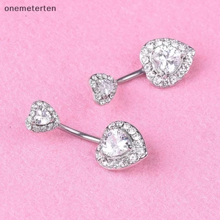 Rten Navel Piercing จิวสะดือรูปหัวใจประดับด้วยคริสตัล