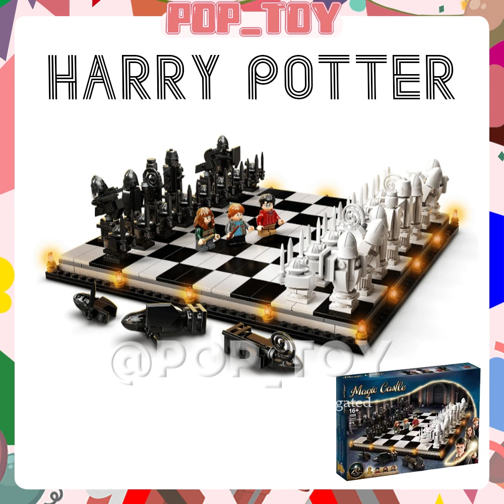 Moc 76392 บล็อคตัวต่อ รูปหมากรุก Hogwarts Wizard's Chess Harry Potter DIY ของเล่นสําหรับเด็ก