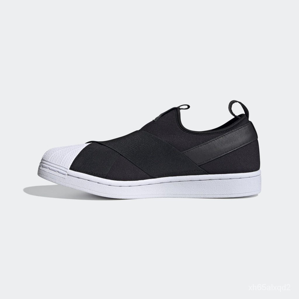 Adidas Superstar รองเท้าสลิปออน สีดํา 100%