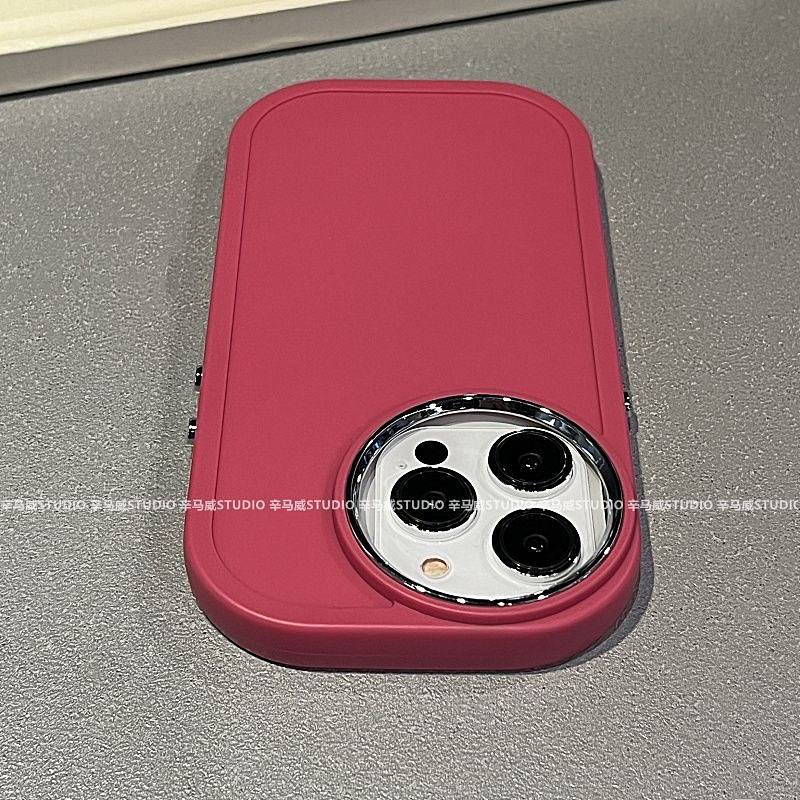 Hot Girl round Frame X Apple 13 Phone Case Rose Red Iphone11 12 14promax Female 15pro Male Xr XnKu