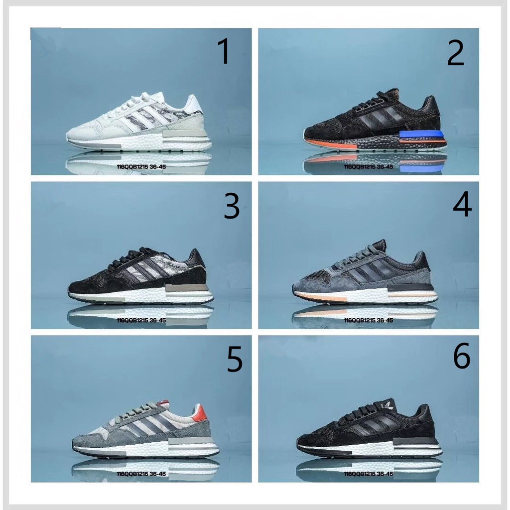 6colors New Breathable Adidas Adidas ZX 500 RM retro Yuanzu pigeon gray sports men running shoes
