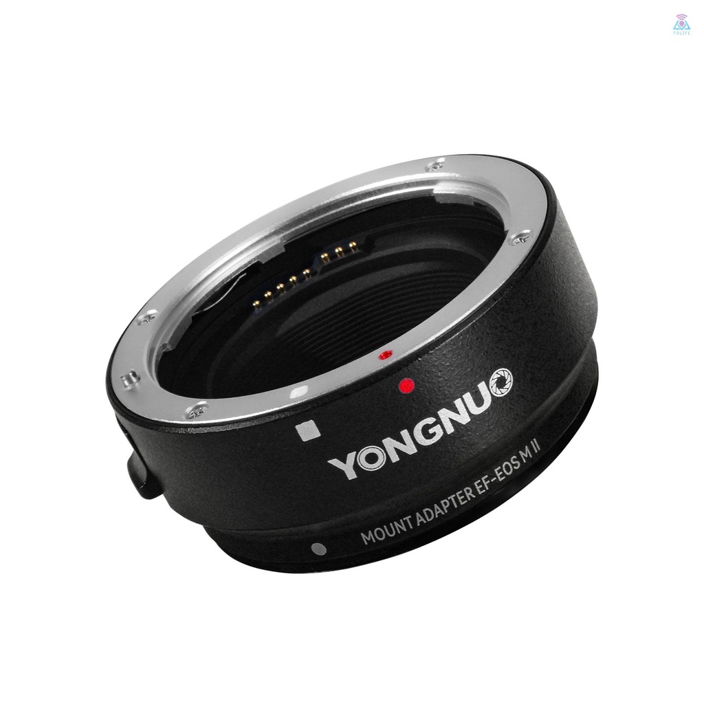 [T&amp;L] Yongnuo EF-EOSM II แหวนอะแดปเตอร์เลนส์กล้อง โฟกัสอัตโนมัติ กันน้ํา สําหรับ Canon EF Lens to Canon EOS M2 M3 M5 M6 M10 M50 M100 M20 Ca