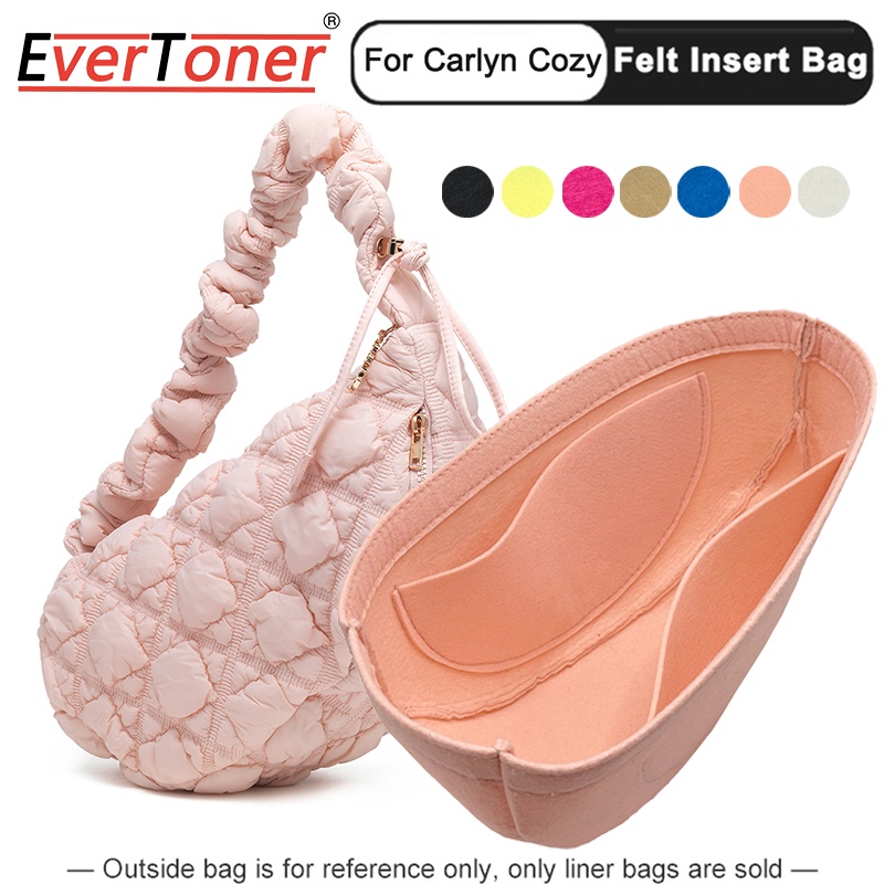 Evertoner กระเป๋าถือ กระเป๋าเครื่องสําอาง ผ้าสักหลาด สําหรับ Carlyn Cozy M L