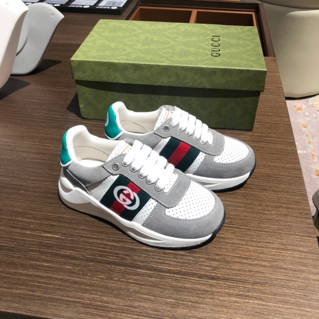 0924 gucci kids boys girls unsiex sneaker รองเท้ากีฬาลำลองพร้อมกล่อง