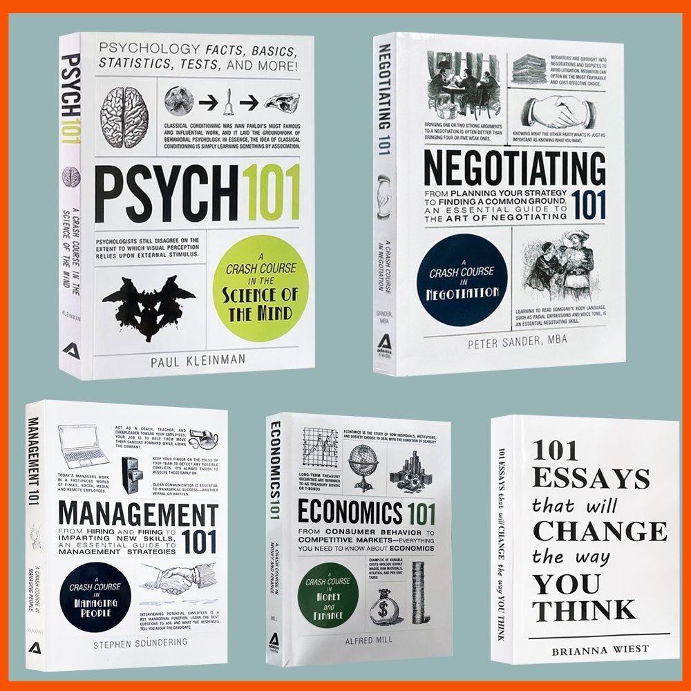 Self Help & Personal Development 101 book Series ( การจัดการ 101,เศรษฐศาสตร ์ 101,การเจรจาต ่ อรอง 101,จิตวิทยา 101 หนังสือภาษาอังกฤษปกอ ่ อน