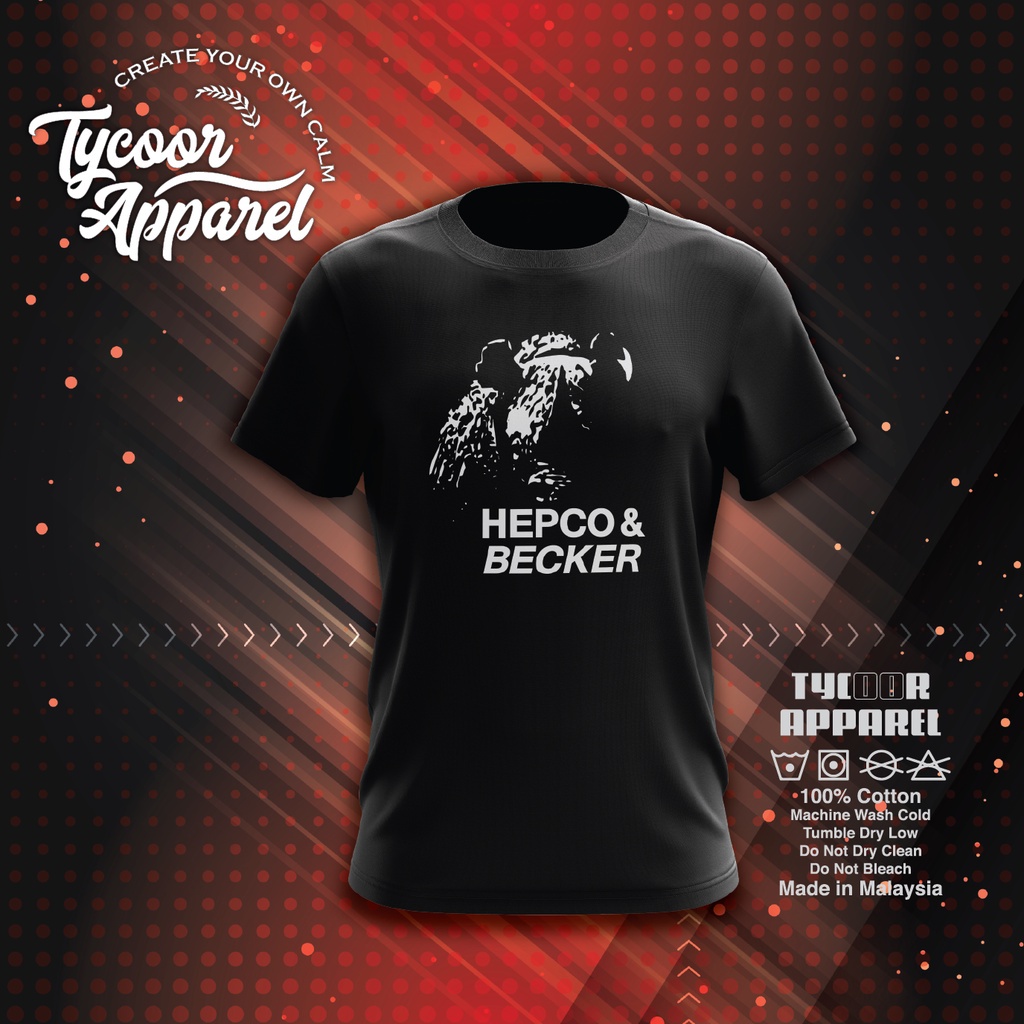 Hepco & Becker เสื้อยืด (เสื้อยืดไมโครไฟเบอร์) เสื้อยืดกลางแจ้ง (พร้อมส่ง)