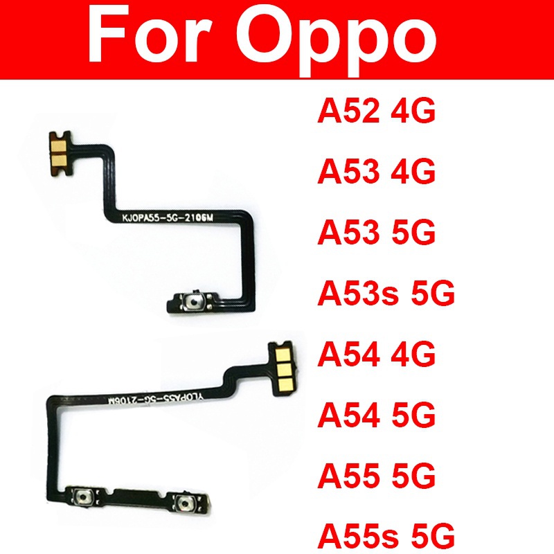 5UD9 Power Volume Flex Cable สําหรับ OPPO A52 A53 A54 A55 A55S 4G 5G บน OFF ปุ่มปรับระดับเสียงสวิทช์