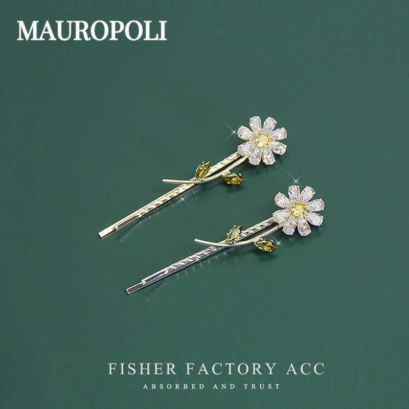 Mauropoli [ คลังสินค ้ าพร ้ อม ] กิ ๊ บติดผมดอกทานตะวันเพทายสไตล ์ ใหม ่