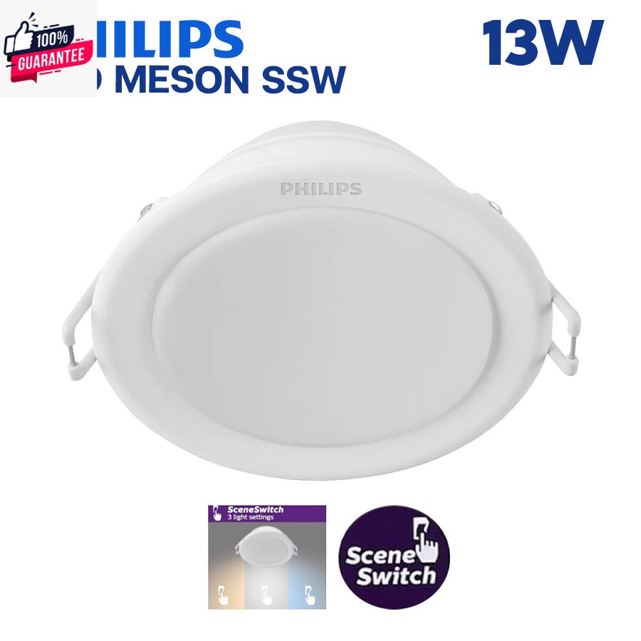 Philips 3แสงโคมเดียว LED Meson SSW 5w 9w 13w 17w ขนาด 3.5นิ้ว / 4นิ้ว / 5นิ้ว / 6นิ้ว LED Downlight ฟิลิปส์ genuine