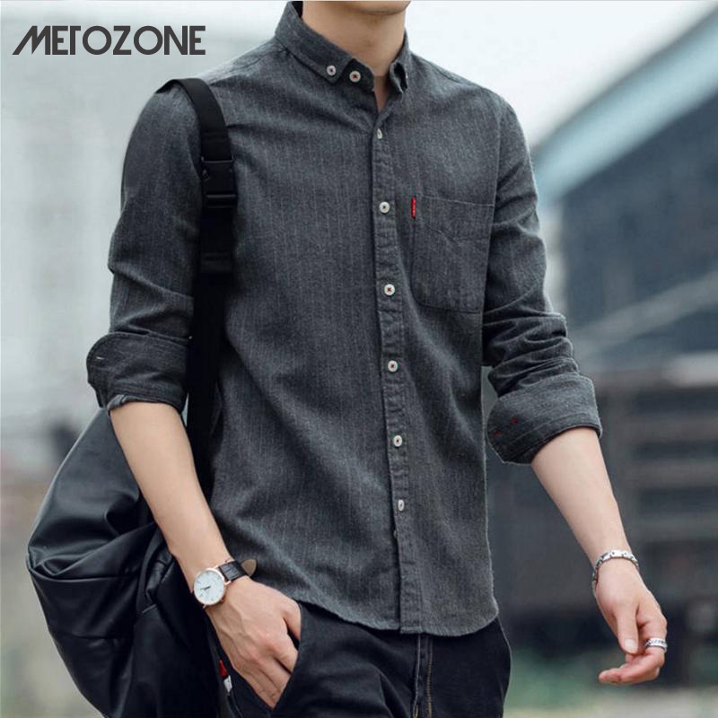 Metozone เสื้อเชิ้ตแขนยาว ลายทาง สไตล์ธุรกิจ