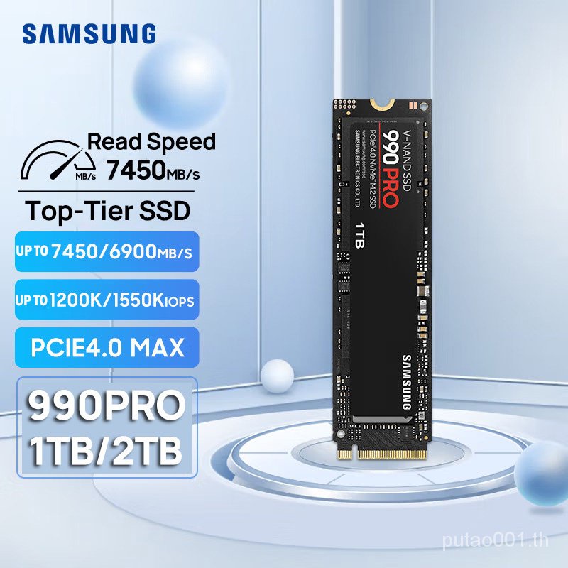 (แพนด้าแดง) โซลิดสเตท Samsung 990 pro SSD 500g 1T 2T 4TB PCIe 4.0 NVMe rgh1