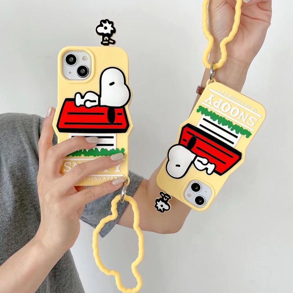 Snoopy Phone14 ที่ทุบและนอนราบเรียบ Apple 11 เหมาะสำหรับเคสโทรศัพท์มือถือ 12/13pro max xs max ป้องกันการล่มสลาย