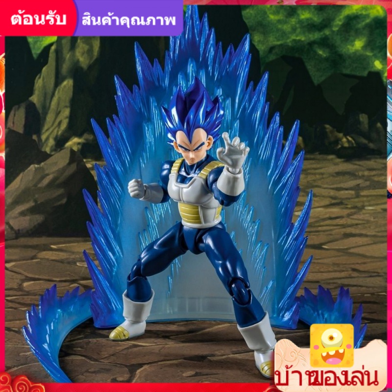 พร้อมส่ง ฟิกเกอร์ Dragon Ball shf Vegeta Blue Hair Super Dark Blue ขนาด 20 ซม. เคลื่อนย้ายได้