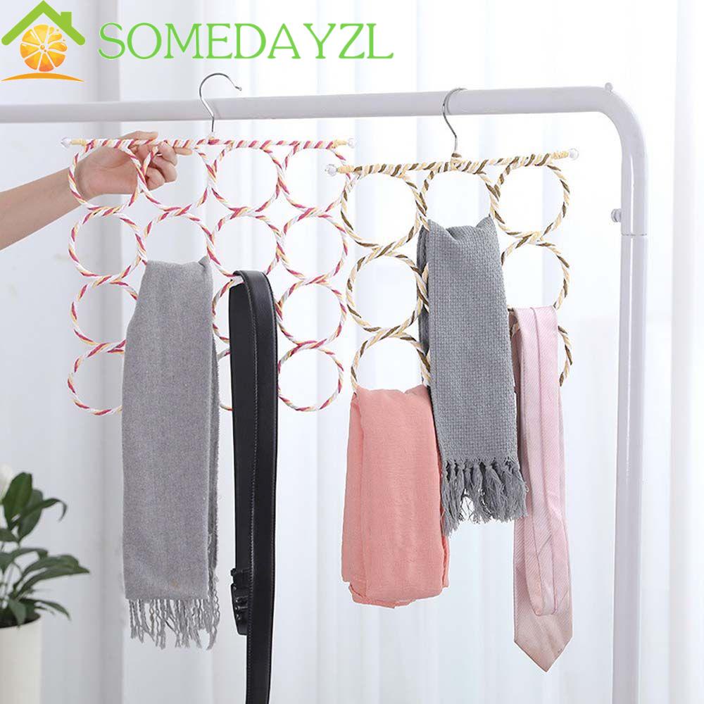 Somedayzl ชั้นเก็บเสื้อผ้า แบบแขวน จัดระเบียบเนคไทร์ ผ้าพันคอ ประหยัดพื้นที่ แขวนได้