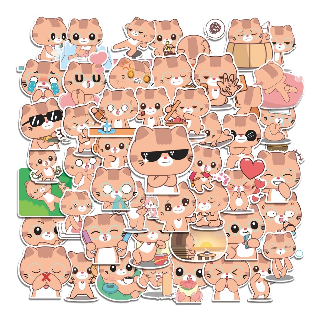 50 ชิ้นน่ารักกันน้ํา Auburn สติกเกอร์สีสําหรับโน๊ตบุ๊คจักรยานสเก็ตบอร์ดตกแต่งโทรศัพท์มือถือ