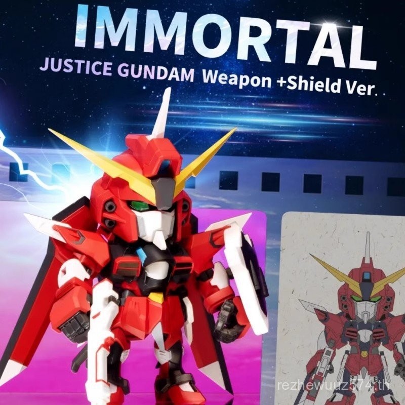 จัดส่งภายใน 24 ชั่วโมง โมเดลโมบิลสูท Bandai QMSV Mini Flying Freedom Gundam และ Immortal Justice Gun