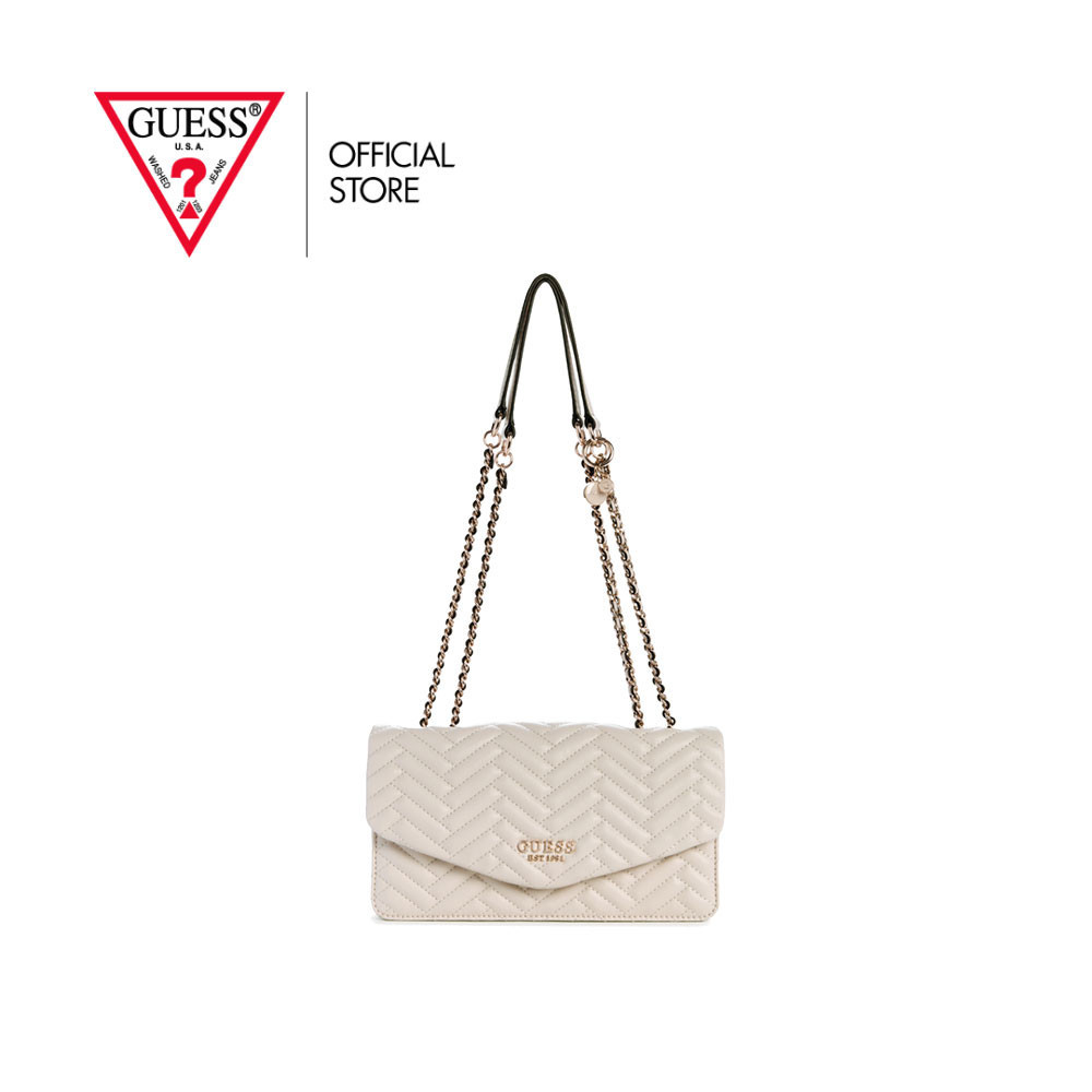 GUESS กระเป๋า รุ่น QG950821 ANNING CONVERTIBLE XBODY FLAP สีขาว