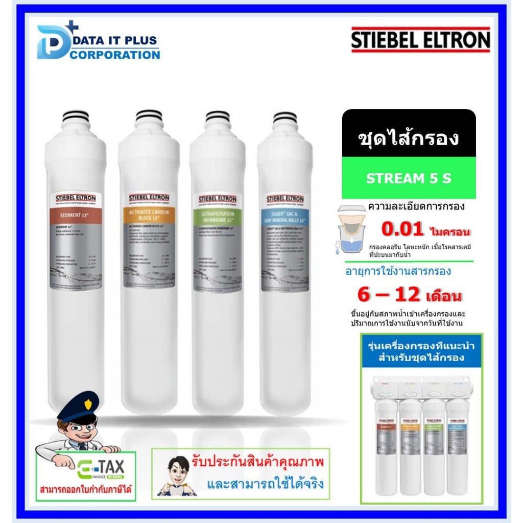 STIEBEL ELTRON ชุดไส้กรองเครื่องกรองน้ำดื่ม รุ่น STREAM 5S 13 นิ้ว
